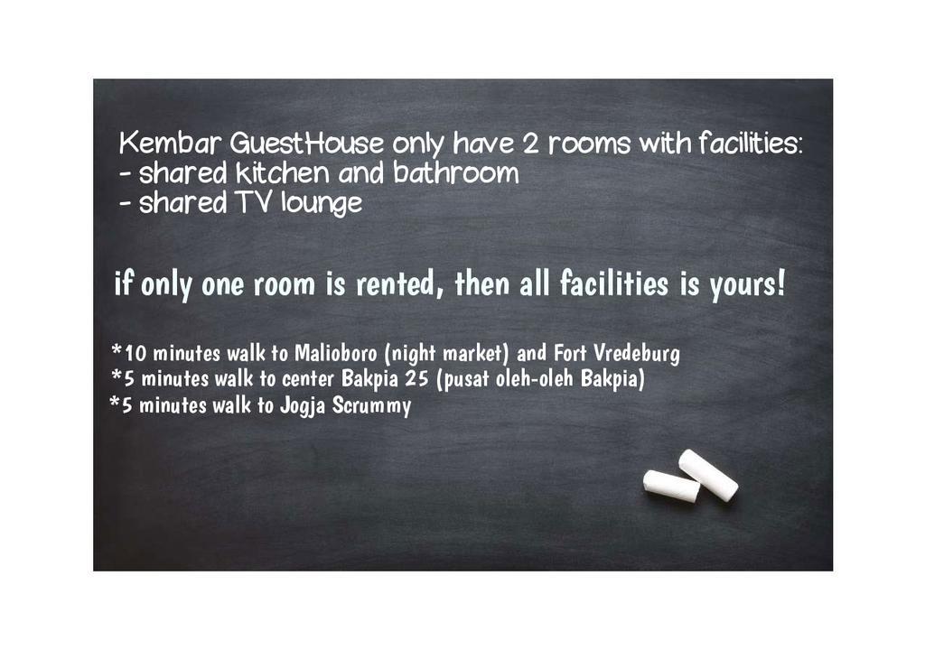 Kembar Guesthouse Джокякарта Екстериор снимка